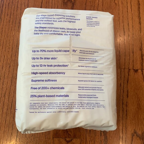 BNIB Sealed The Coterie 'The Diaper' | Size 7 | 2 Packs (32 diapers) - Picture 6 of 8
